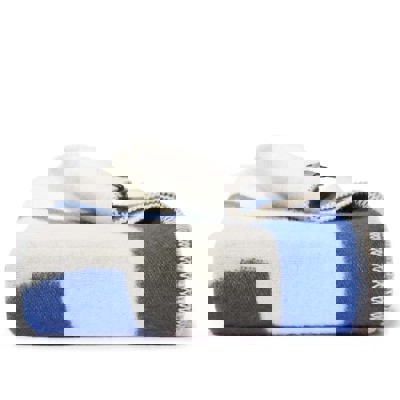 Afficher les détails pour Couverture en laine Blue Matin d'Anna Mörner Image de Couverture en laine Blue Matin d'Anna Mörner