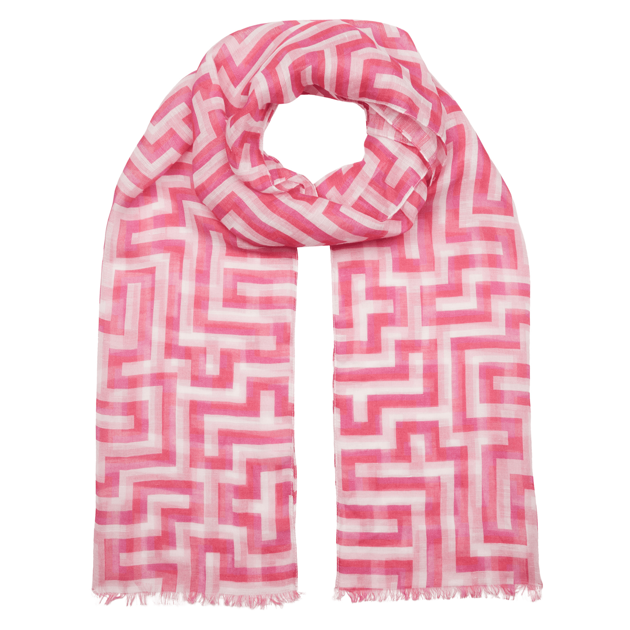 Picture of Anni Albers pink Meander scarf